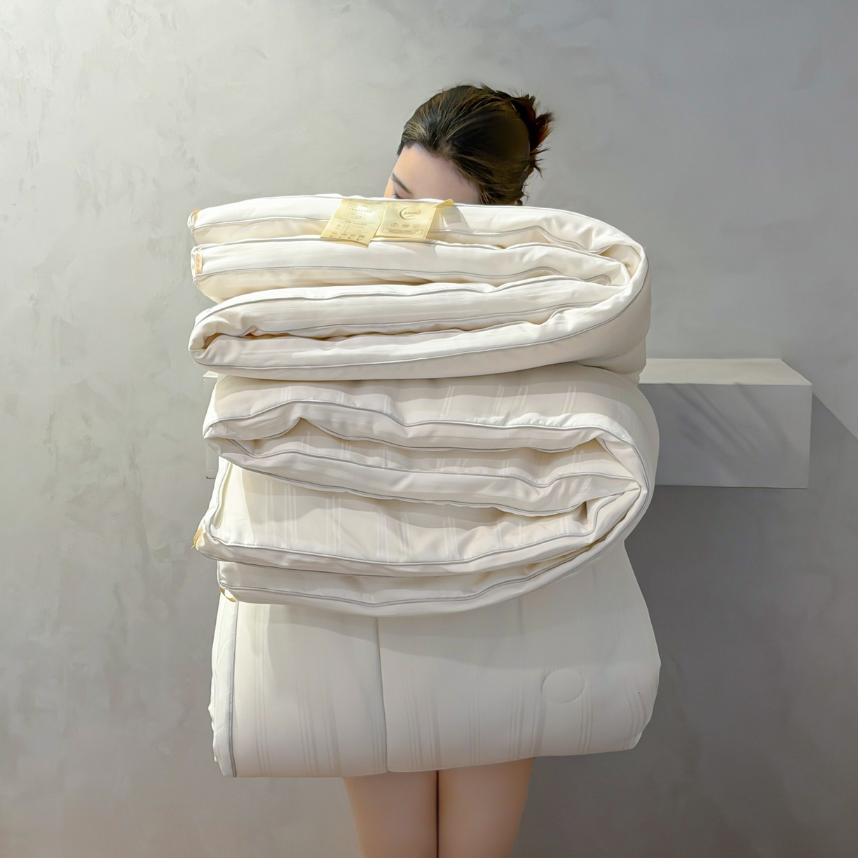 91家纺网 家纺一手货源 找家纺 （总）六合家纺 2026新款贡缎提花锻条立体大豆被春秋被四季被冬被被子被芯