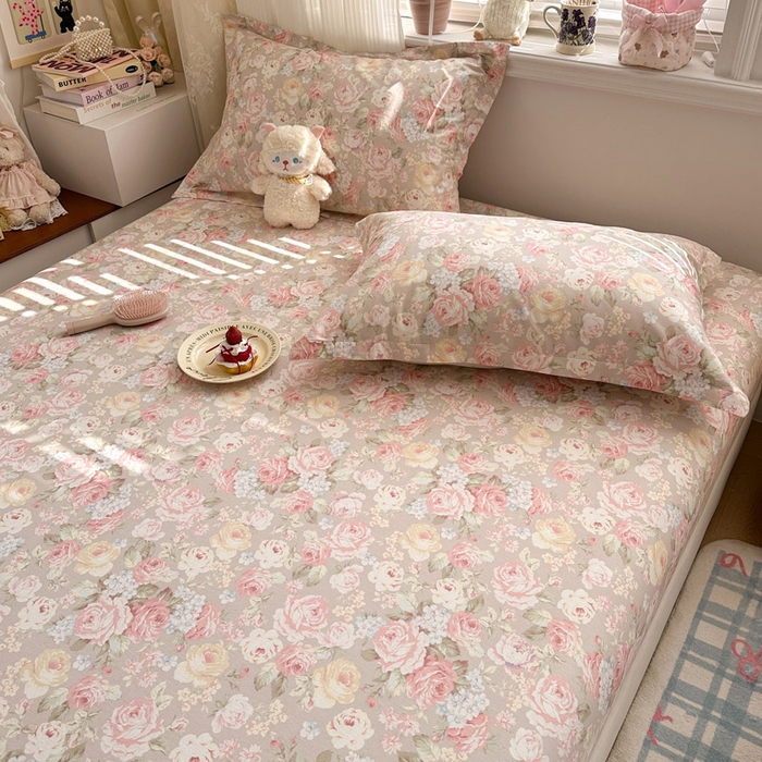 91家纺网 家纺一手货源 找家纺 绵庭家纺 2026新款12868全棉纯棉印花系列床笠单件单品床笠单床笠-第一批 柔瓣梦