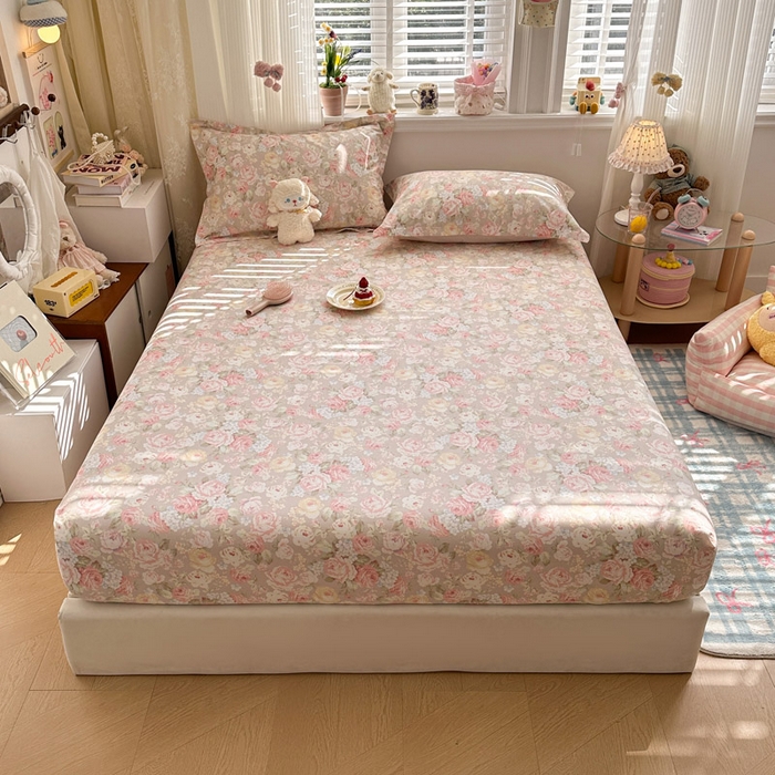 91家纺网 家纺一手货源 找家纺 绵庭家纺 2026新款12868全棉纯棉印花系列床笠单件单品床笠单床笠-第一批 柔瓣梦