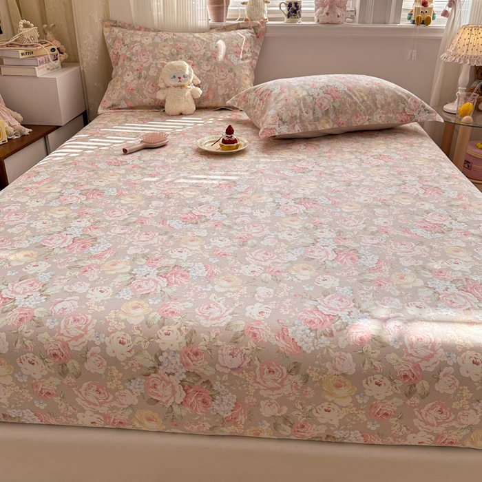 91家纺网 家纺一手货源 找家纺 绵庭家纺 2026新款12868全棉纯棉印花系列床笠单件单品床笠单床笠-第一批 柔瓣梦