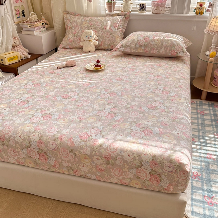 91家纺网 家纺一手货源 找家纺 绵庭家纺 2026新款12868全棉纯棉印花系列床笠单件单品床笠单床笠-第一批 柔瓣梦