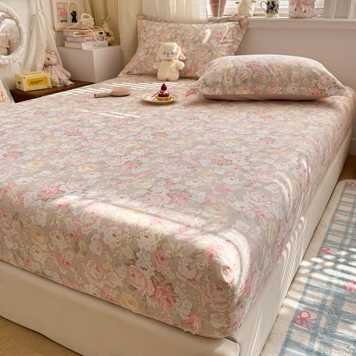 91家纺网 家纺一手货源 找家纺 绵庭家纺 2026新款12868全棉纯棉印花系列床笠单件单品床笠单床笠-第一批 柔瓣梦