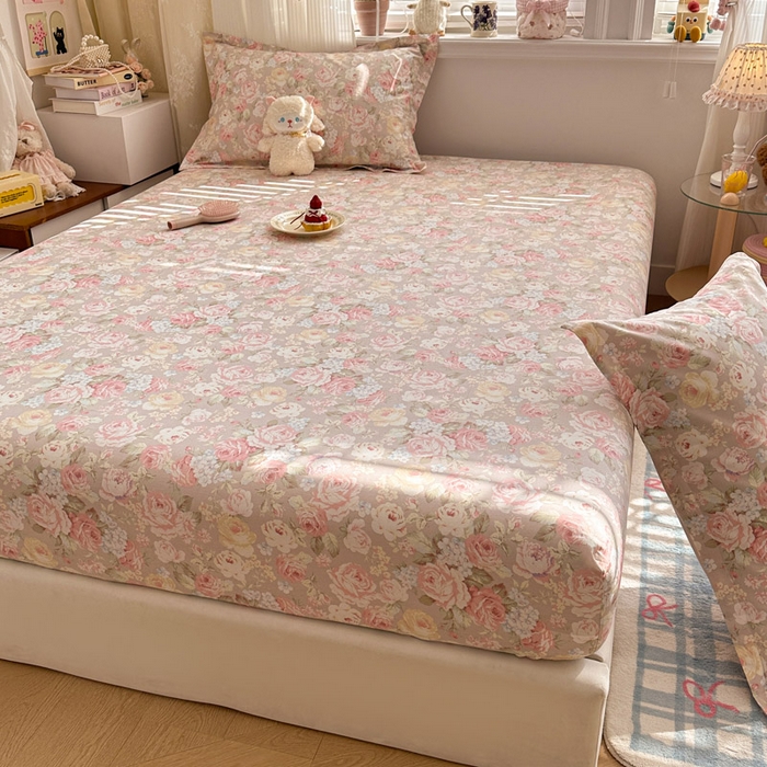 91家纺网 家纺一手货源 找家纺 绵庭家纺 2026新款12868全棉纯棉印花系列床笠单件单品床笠单床笠-第一批 柔瓣梦