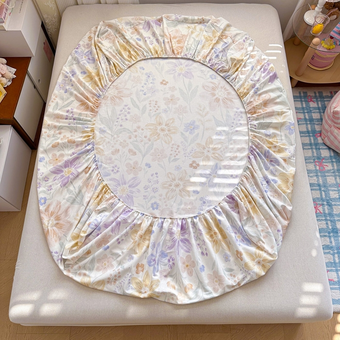 91家纺网 家纺一手货源 找家纺 绵庭家纺 2026新款12868全棉纯棉印花系列床笠单件单品床笠单床笠-第一批 柔色花笺