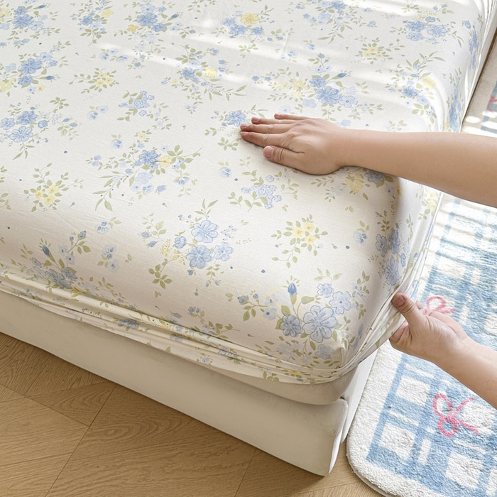 91家纺网 家纺一手货源 找家纺 绵庭家纺 2026新款12868全棉纯棉印花系列床笠单件单品床笠单床笠-第一批 苏林-米黄