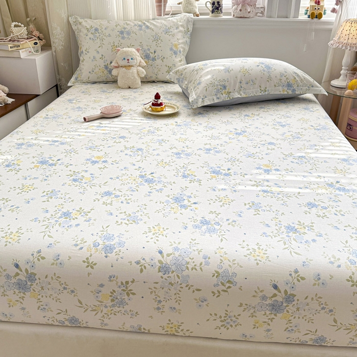 91家纺网 家纺一手货源 找家纺 绵庭家纺 2026新款12868全棉纯棉印花系列床笠单件单品床笠单床笠-第一批 苏林-米黄