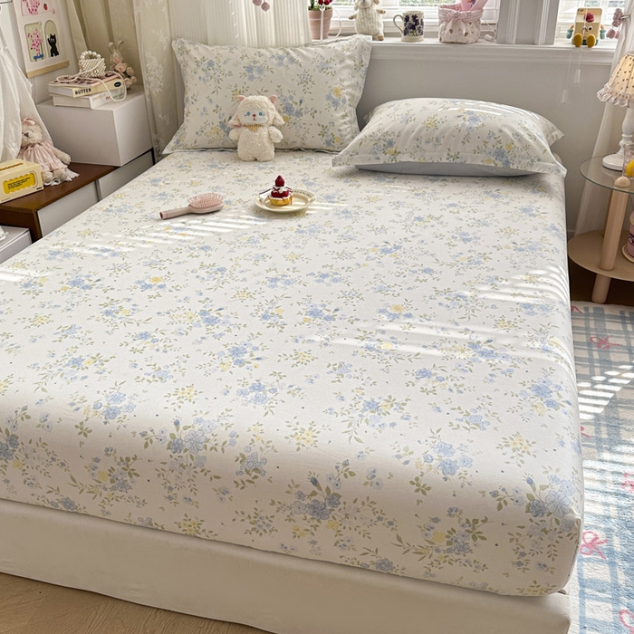 91家纺网 家纺一手货源 找家纺 绵庭家纺 2026新款12868全棉纯棉印花系列床笠单件单品床笠单床笠-第一批 苏林-米黄