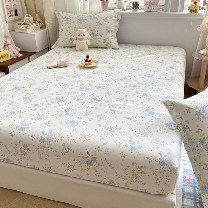 91家纺网 家纺一手货源 找家纺 绵庭家纺 2026新款12868全棉纯棉印花系列床笠单件单品床笠单床笠-第一批 苏林-米黄