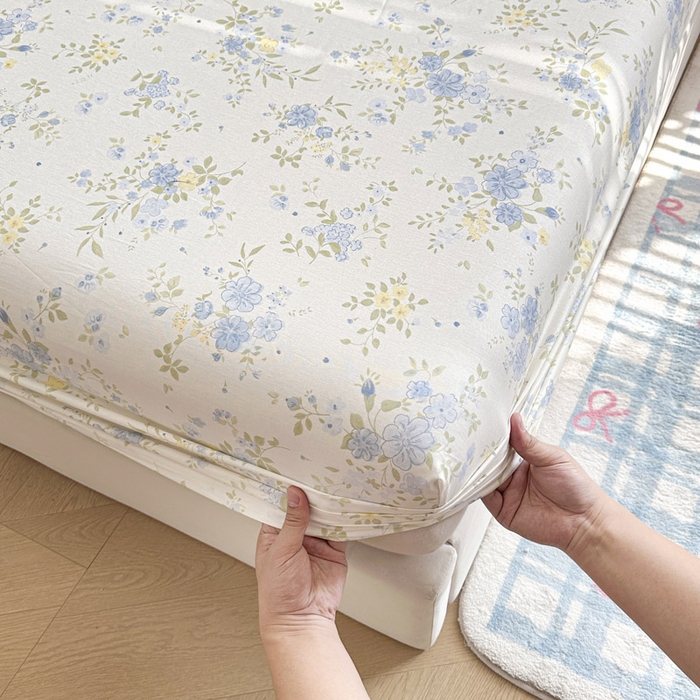 91家纺网 家纺一手货源 找家纺 绵庭家纺 2026新款12868全棉纯棉印花系列床笠单件单品床笠单床笠-第一批 苏林-米黄