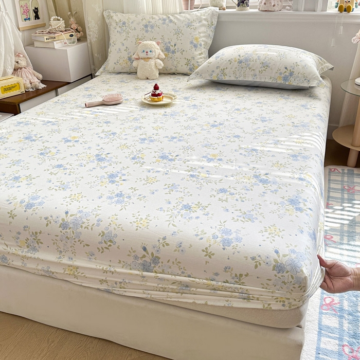 91家纺网 家纺一手货源 找家纺 绵庭家纺 2026新款12868全棉纯棉印花系列床笠单件单品床笠单床笠-第一批 苏林-米黄