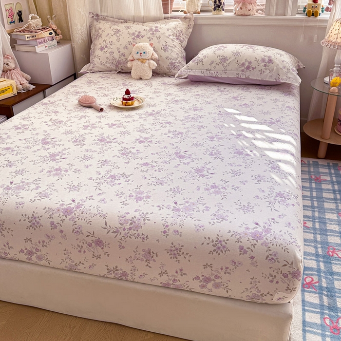 91家纺网 家纺一手货源 找家纺 绵庭家纺 2026新款12868全棉纯棉印花系列床笠单件单品床笠单床笠-第一批 苏林-紫