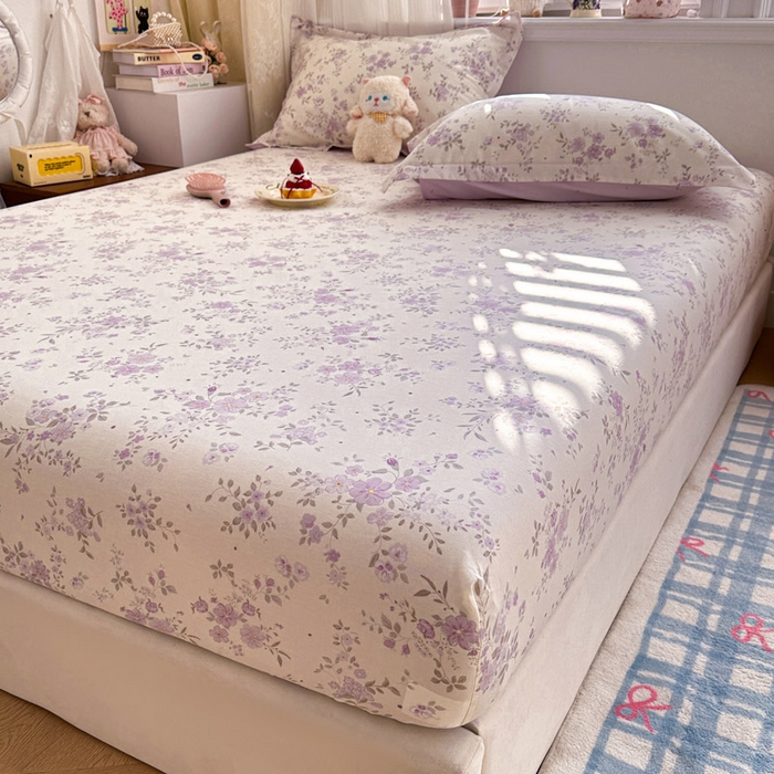 91家纺网 家纺一手货源 找家纺 绵庭家纺 2026新款12868全棉纯棉印花系列床笠单件单品床笠单床笠-第一批 苏林-紫