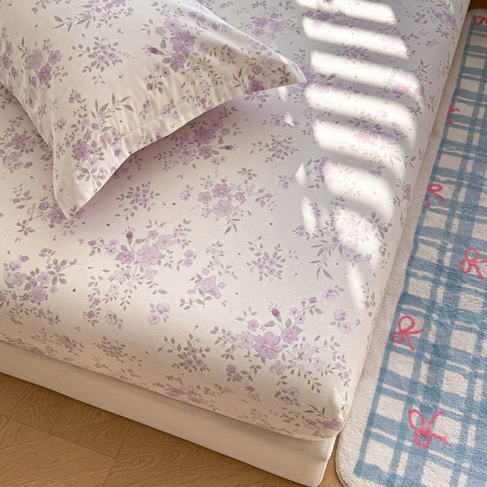 91家纺网 家纺一手货源 找家纺 绵庭家纺 2026新款12868全棉纯棉印花系列床笠单件单品床笠单床笠-第一批 苏林-紫