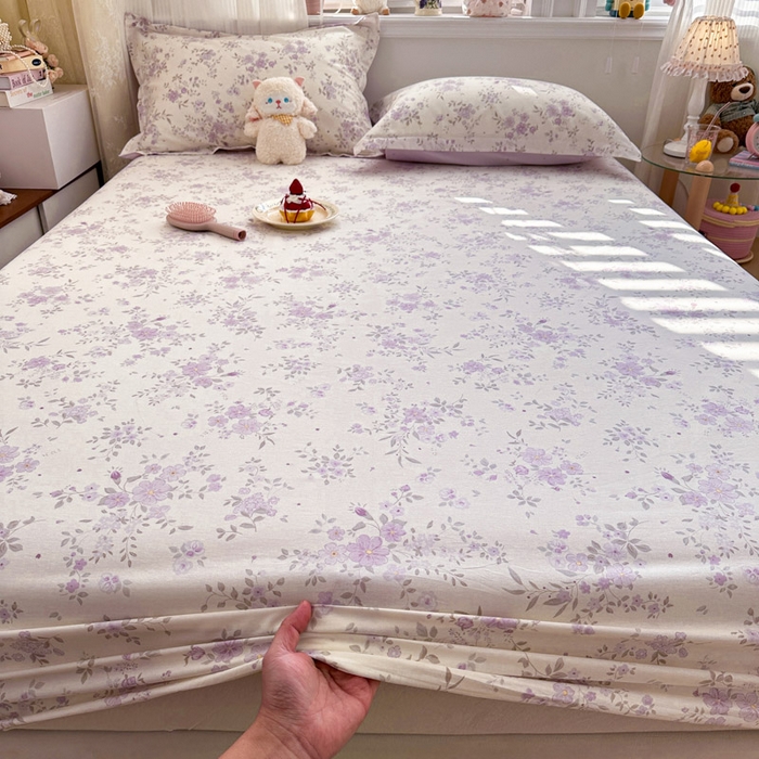91家纺网 家纺一手货源 找家纺 绵庭家纺 2026新款12868全棉纯棉印花系列床笠单件单品床笠单床笠-第一批 苏林-紫
