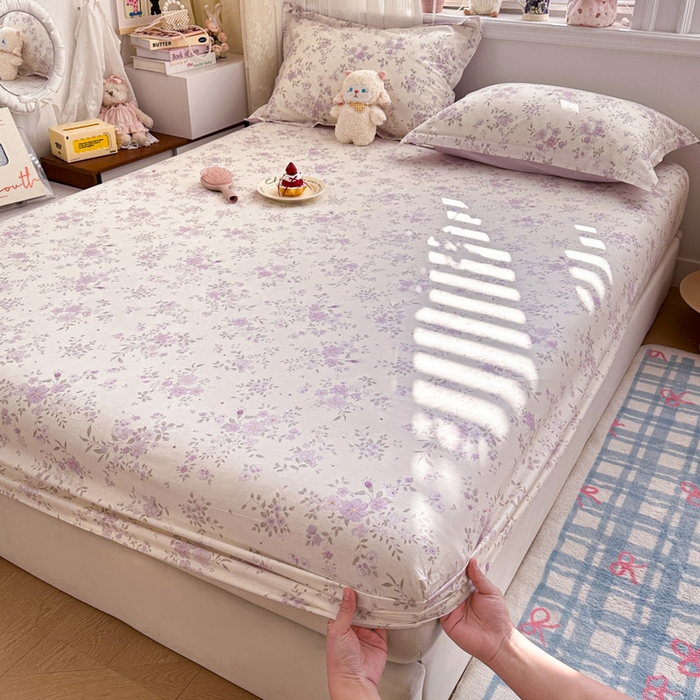 91家纺网 家纺一手货源 找家纺 绵庭家纺 2026新款12868全棉纯棉印花系列床笠单件单品床笠单床笠-第一批 苏林-紫