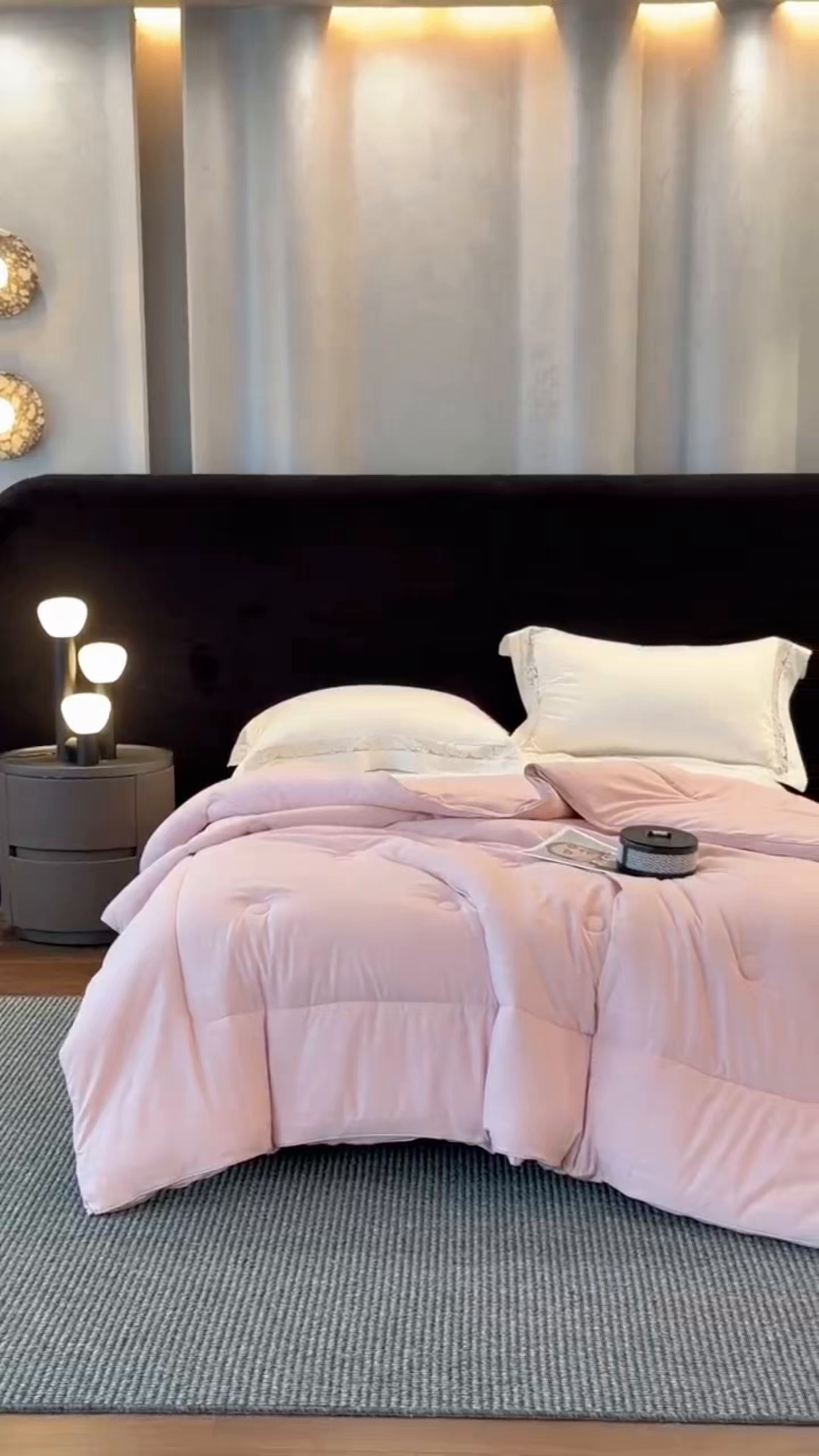 91家纺网 家纺一手货源 找家纺 六合家纺 2026新款贡缎提花锻条立体大豆被春秋被四季被冬被被子被芯 豆沙