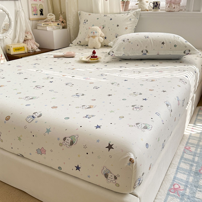 91家纺网 家纺一手货源 找家纺 绵庭家纺 2026新款12868全棉纯棉印花系列床笠单件单品床笠单床笠-第一批 星空狗狗