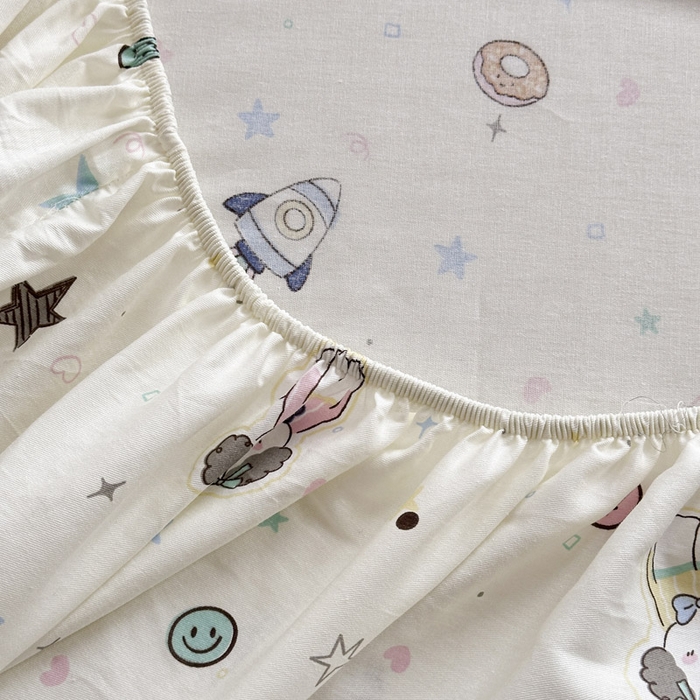 91家纺网 家纺一手货源 找家纺 绵庭家纺 2026新款12868全棉纯棉印花系列床笠单件单品床笠单床笠-第一批 星空狗狗