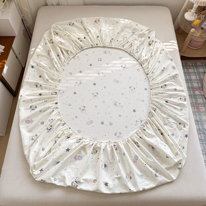 91家纺网 家纺一手货源 找家纺 绵庭家纺 2026新款12868全棉纯棉印花系列床笠单件单品床笠单床笠-第一批 星空狗狗