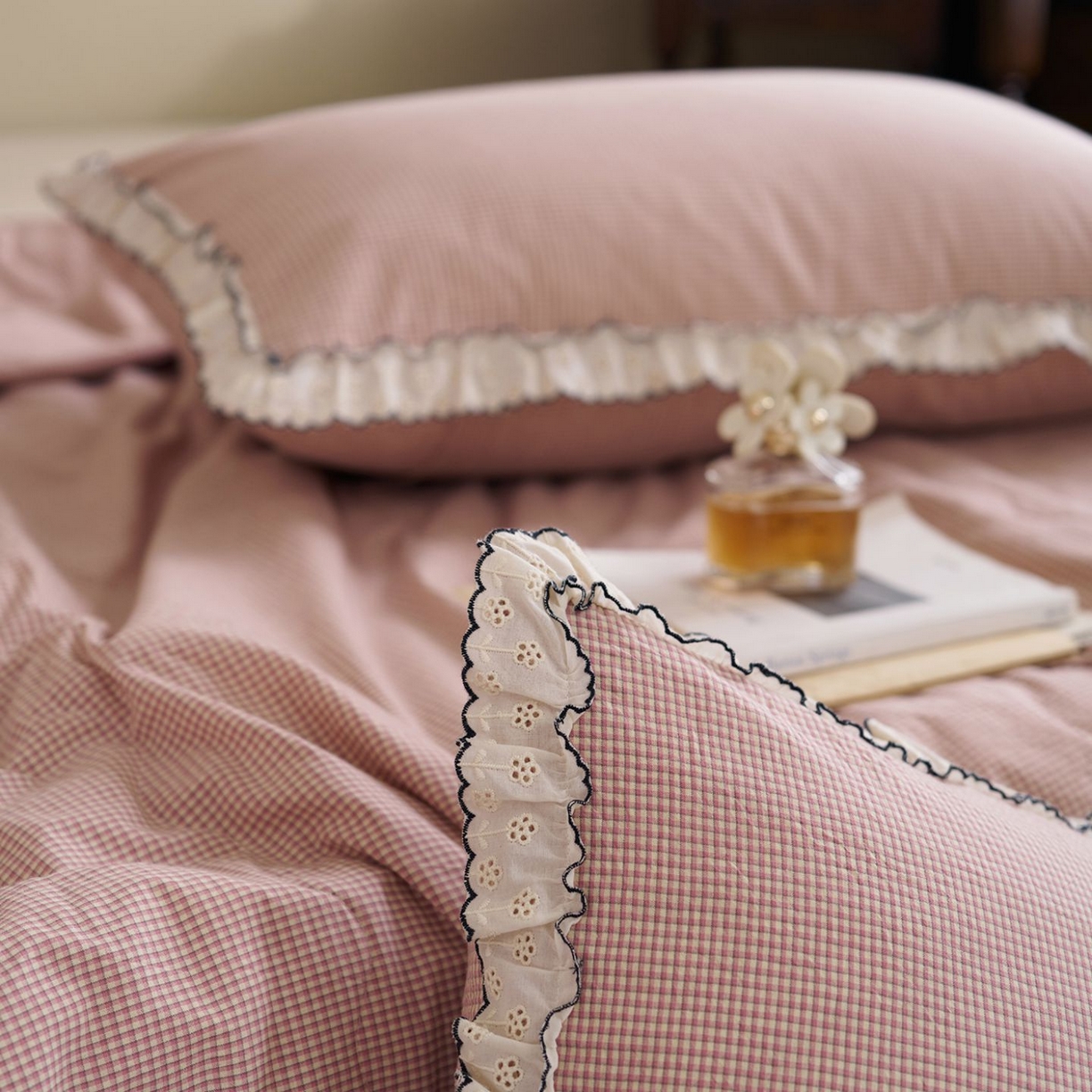 91家纺网 家纺一手货源 找家纺 （总）洋铭区（原狠狠爱） 2026新款色织水洗棉花边夏被