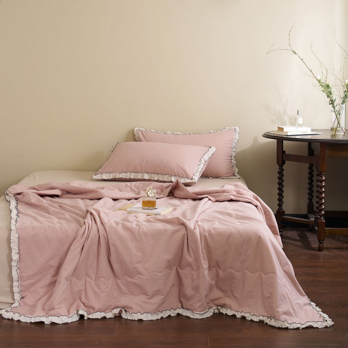 （总）洋铭区（原狠狠爱） 2026新款色织水洗棉花边夏被