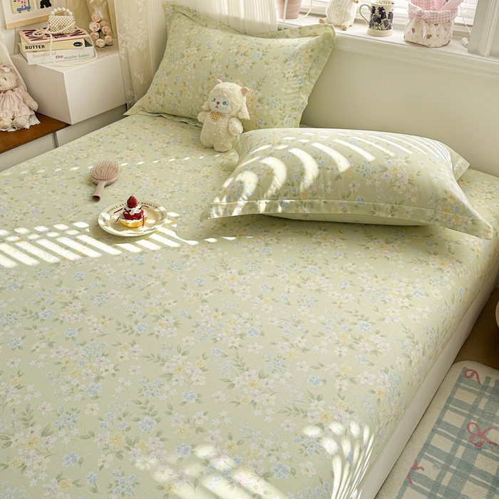 91家纺网 家纺一手货源 找家纺 绵庭家纺 2026新款12868全棉纯棉印花系列床笠单件单品床笠单床笠-第一批 徐徐花开