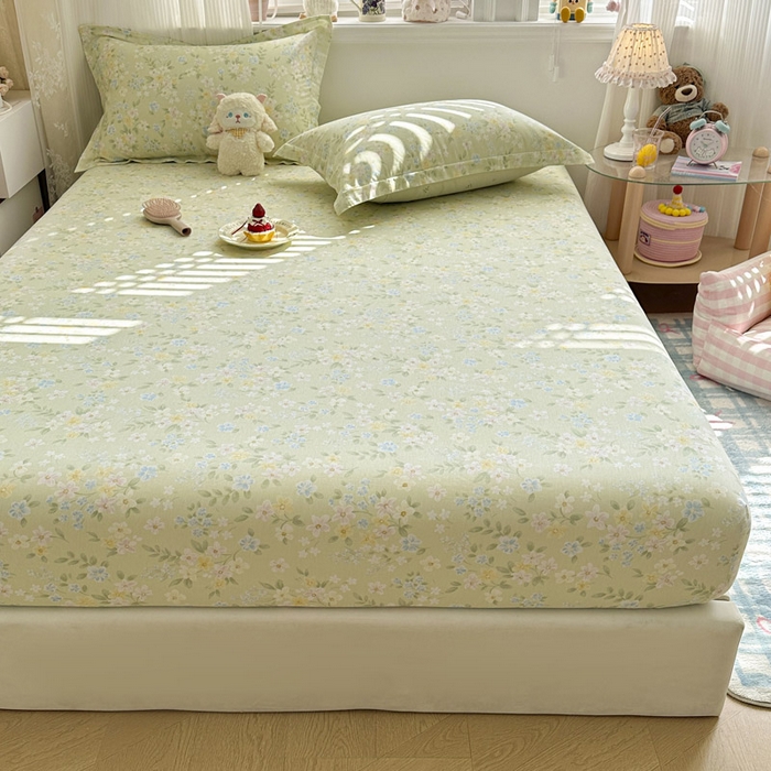 91家纺网 家纺一手货源 找家纺 绵庭家纺 2026新款12868全棉纯棉印花系列床笠单件单品床笠单床笠-第一批 徐徐花开