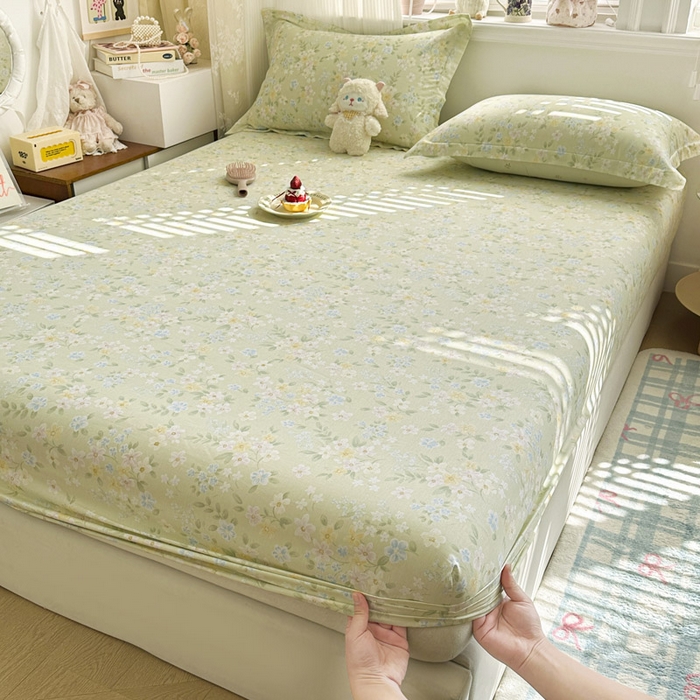 91家纺网 家纺一手货源 找家纺 绵庭家纺 2026新款12868全棉纯棉印花系列床笠单件单品床笠单床笠-第一批 徐徐花开