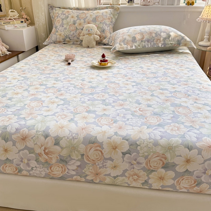 91家纺网 家纺一手货源 找家纺 绵庭家纺 2026新款12868全棉纯棉印花系列床笠单件单品床笠单床笠-第一批 釉色浮光-兰