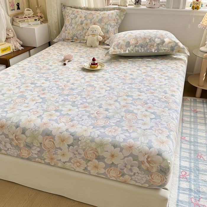 91家纺网 家纺一手货源 找家纺 绵庭家纺 2026新款12868全棉纯棉印花系列床笠单件单品床笠单床笠-第一批 釉色浮光-兰