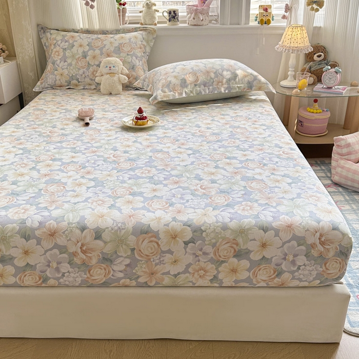 91家纺网 家纺一手货源 找家纺 绵庭家纺 2026新款12868全棉纯棉印花系列床笠单件单品床笠单床笠-第一批 釉色浮光-兰