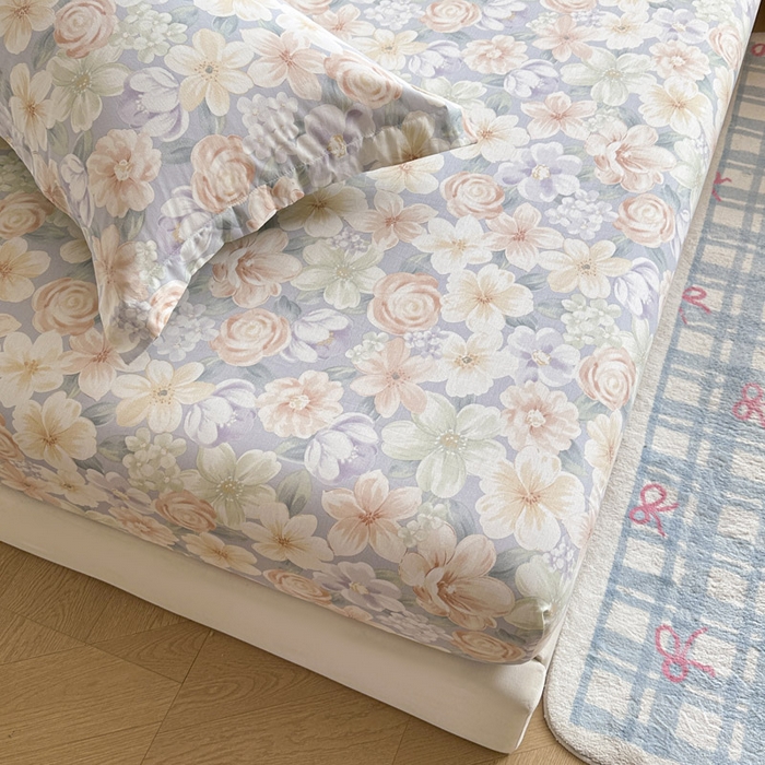 91家纺网 家纺一手货源 找家纺 绵庭家纺 2026新款12868全棉纯棉印花系列床笠单件单品床笠单床笠-第一批 釉色浮光-兰