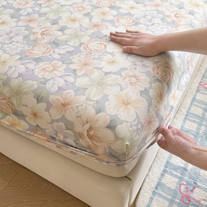 91家纺网 家纺一手货源 找家纺 绵庭家纺 2026新款12868全棉纯棉印花系列床笠单件单品床笠单床笠-第一批 釉色浮光-兰