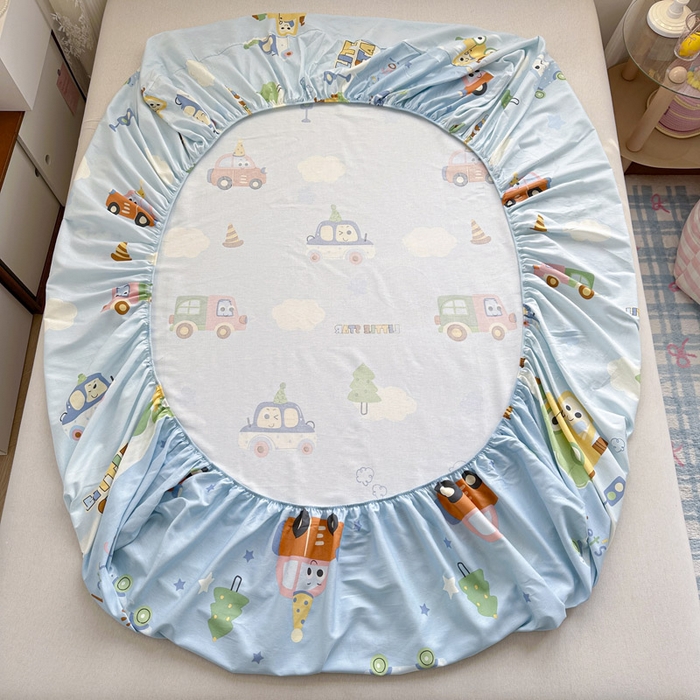 91家纺网 家纺一手货源 找家纺 绵庭家纺 2026新款12868全棉纯棉印花系列床笠单件单品床笠单床笠-第一批 云朵车行