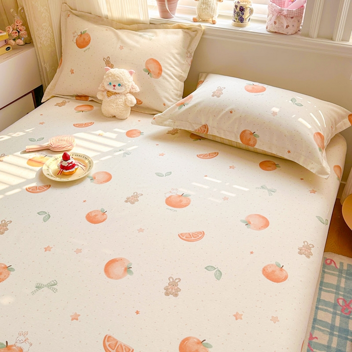 91家纺网 家纺一手货源 找家纺 绵庭家纺 2026新款12868全棉纯棉印花系列枕套单件单品枕套单枕套-第一批 甜桔小兔