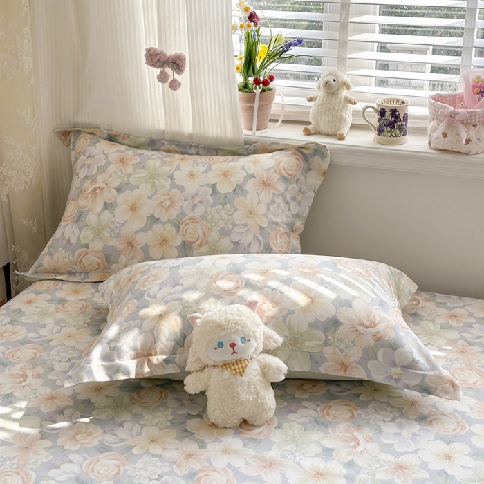 91家纺网 家纺一手货源 找家纺 绵庭家纺 2026新款12868全棉纯棉印花系列枕套单件单品枕套单枕套-第一批 釉色浮光-兰