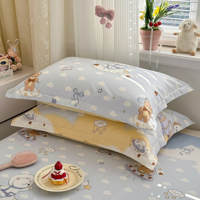 91家纺网 家纺一手货源 找家纺 绵庭家纺 2026新款12868全棉纯棉印花系列枕套单件单品枕套单枕套-第一批 汪汪宇航记