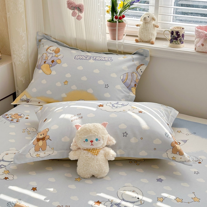 91家纺网 家纺一手货源 找家纺 绵庭家纺 2026新款12868全棉纯棉印花系列枕套单件单品枕套单枕套-第一批 汪汪宇航记