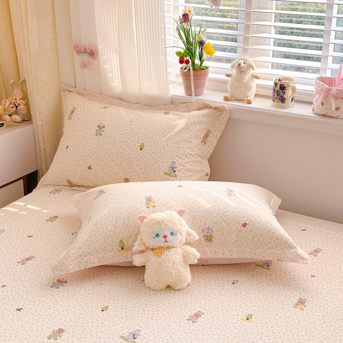 91家纺网 家纺一手货源 找家纺 绵庭家纺 2026新款12868全棉纯棉印花系列枕套单件单品枕套单枕套-第一批 云朵小森林