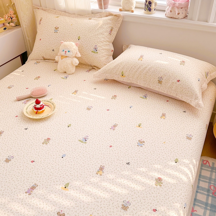 91家纺网 家纺一手货源 找家纺 绵庭家纺 2026新款12868全棉纯棉印花系列枕套单件单品枕套单枕套-第一批 云朵小森林