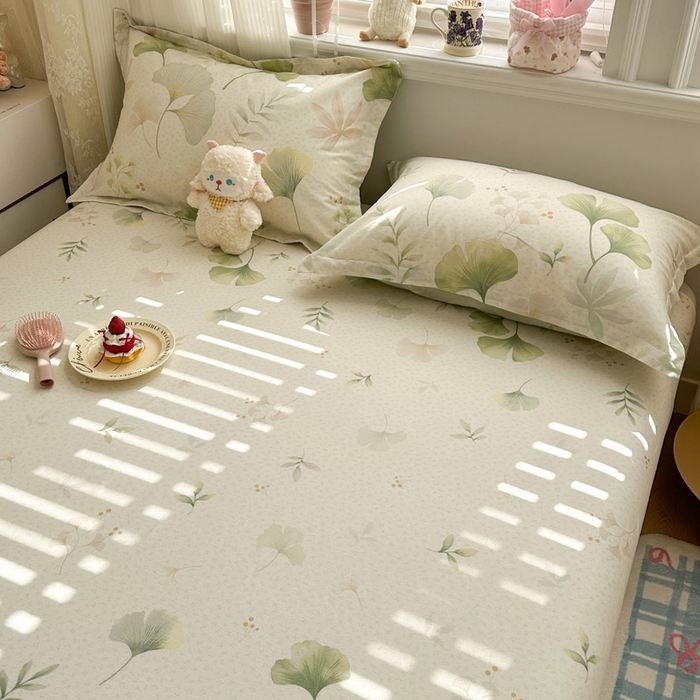 91家纺网 家纺一手货源 找家纺 绵庭家纺 2026新款12868全棉纯棉印花系列枕套单件单品枕套单枕套-第一批 银杏疏影