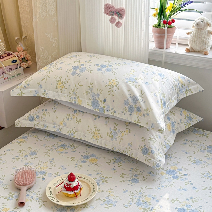 91家纺网 家纺一手货源 找家纺 绵庭家纺 2026新款12868全棉纯棉印花系列枕套单件单品枕套单枕套-第一批 苏林-米黄