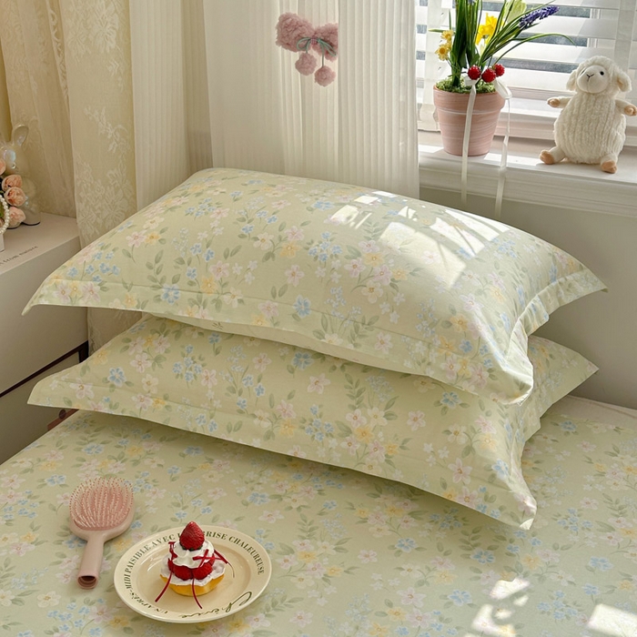 91家纺网 家纺一手货源 找家纺 绵庭家纺 2026新款12868全棉纯棉印花系列枕套单件单品枕套单枕套-第一批 徐徐花开