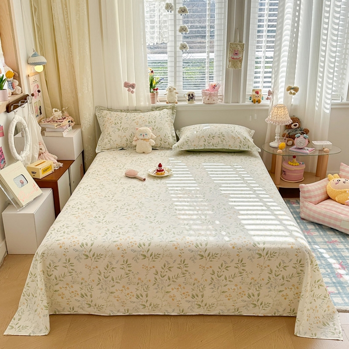 绵庭家纺 2026新款12868全棉纯棉印花系列床单单件单品床单单床单-第一批 沐樱