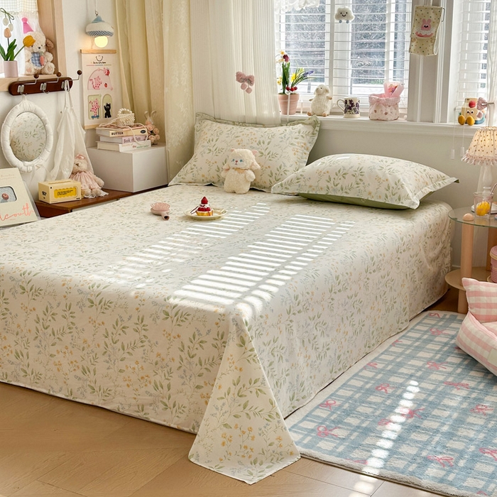 91家纺网 家纺一手货源 找家纺 绵庭家纺 2026新款12868全棉纯棉印花系列床单单件单品床单单床单-第一批 沐樱