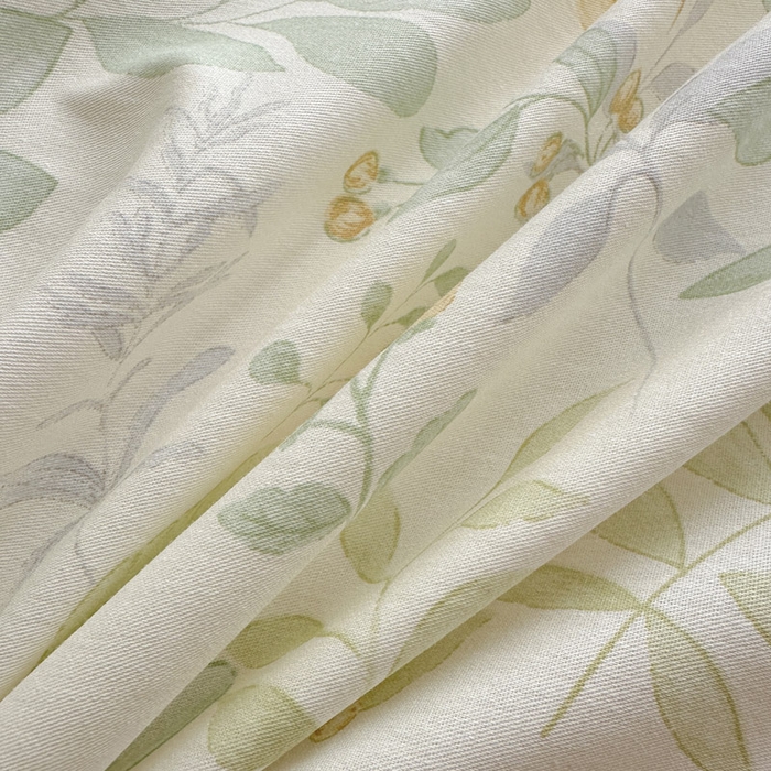 91家纺网 家纺一手货源 找家纺 绵庭家纺 2026新款12868全棉纯棉印花系列床单单件单品床单单床单-第一批 青岚叶语-绿