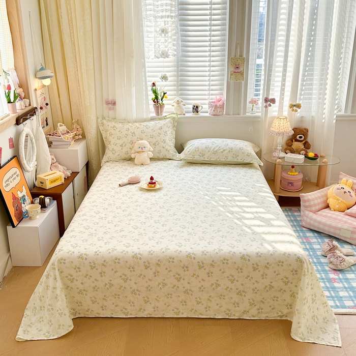 绵庭家纺 2026新款12868全棉纯棉印花系列床单单件单品床单单床单-第一批 青岚语