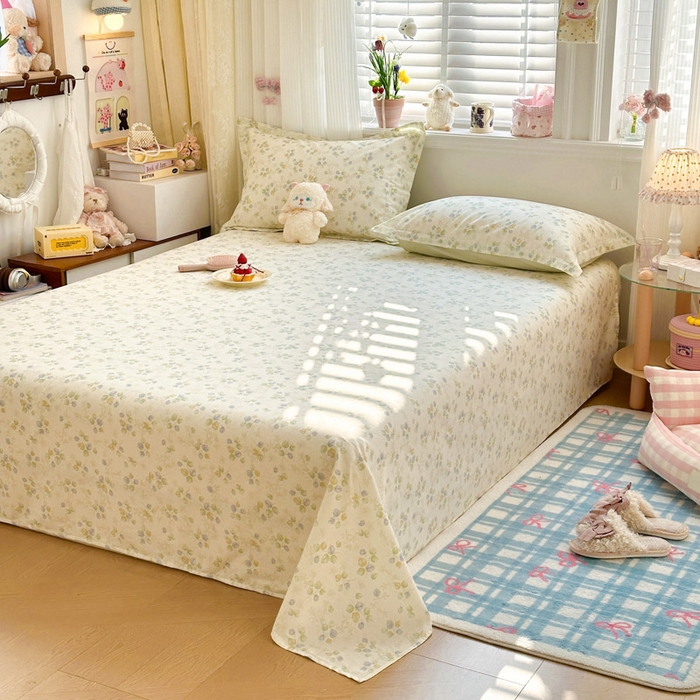 91家纺网 家纺一手货源 找家纺 绵庭家纺 2026新款12868全棉纯棉印花系列床单单件单品床单单床单-第一批 青岚语