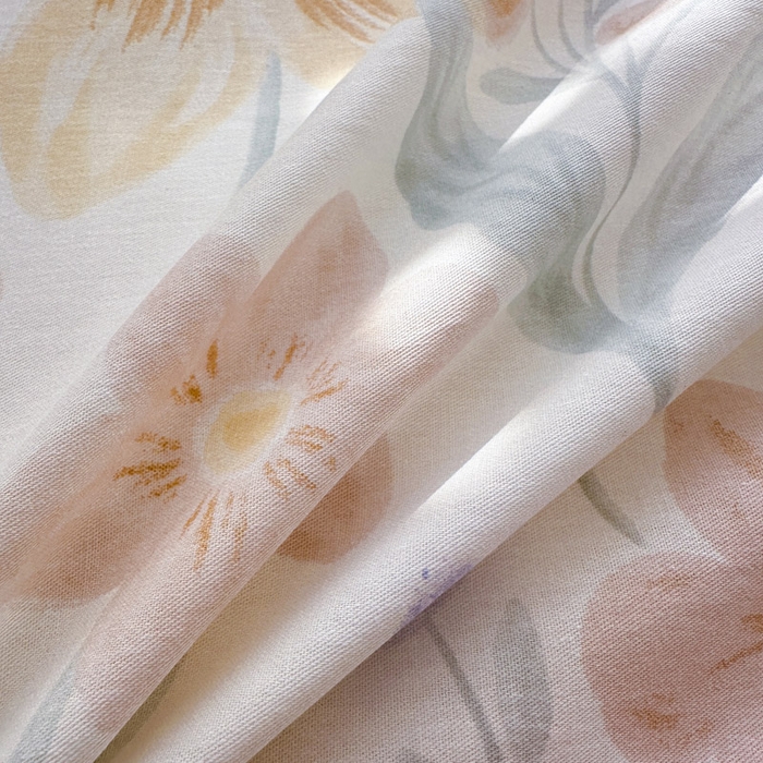 91家纺网 家纺一手货源 找家纺 绵庭家纺 2026新款12868全棉纯棉印花系列床单单件单品床单单床单-第一批 柔色花笺