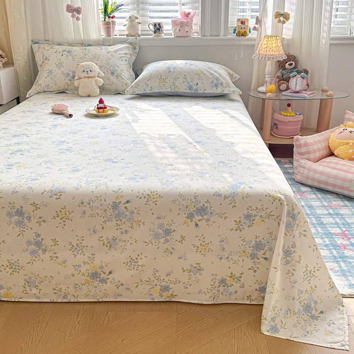 91家纺网 家纺一手货源 找家纺 绵庭家纺 2026新款12868全棉纯棉印花系列床单单件单品床单单床单-第一批 苏林-米黄